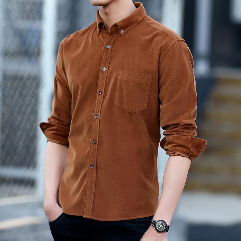 Men s Autumn/Winter Corduroy Long Sleeve Retro Shirt 40/L темно-коричневого
Men s Autumn/Winter Corduroy Long Sleeve Retro Shirt 40/L темно-коричневого