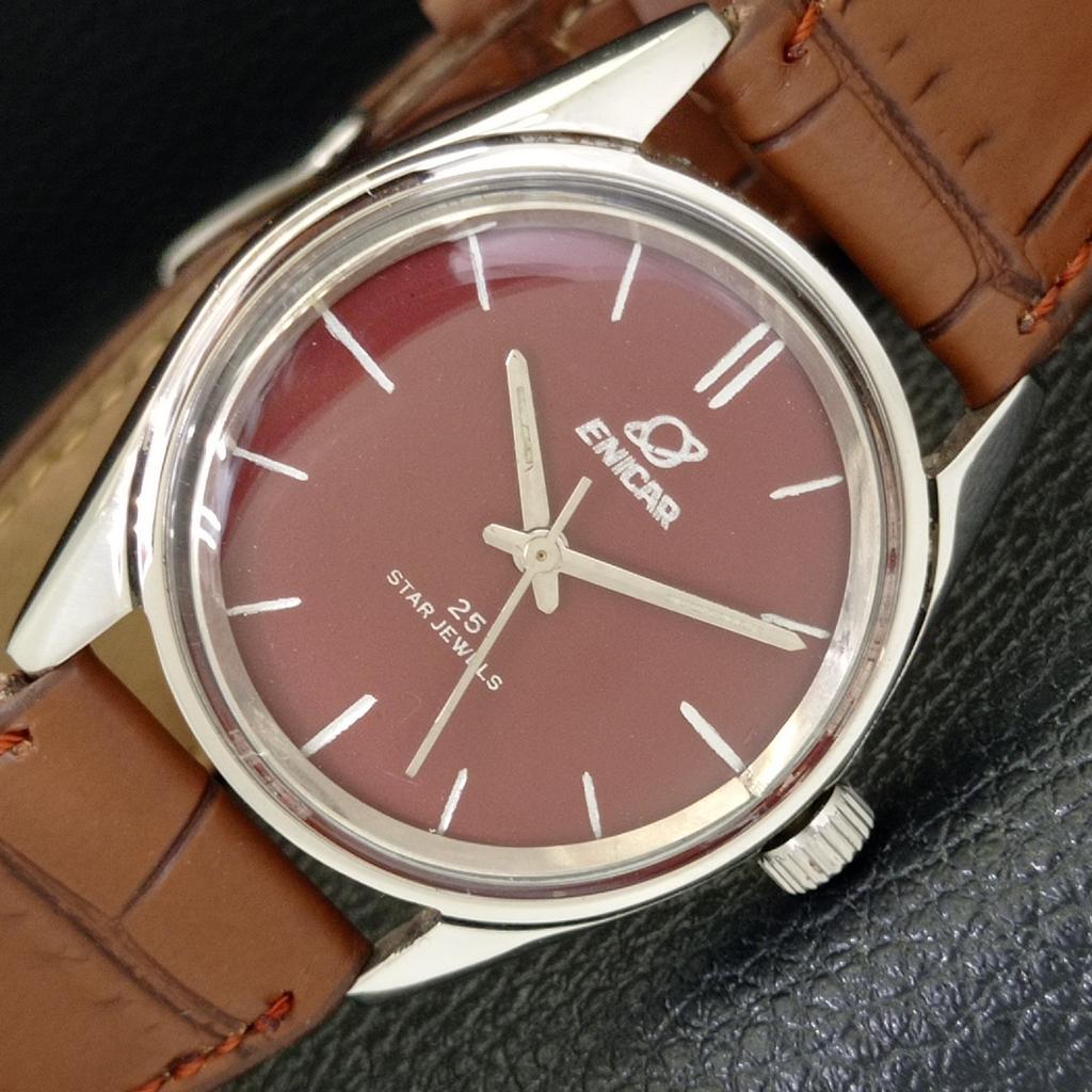 USED SWISS ENICAR STAR JEWELS HAND-WINDING MENS BROWN COLOR DIAL WATCH a432167-2 R110-a432167
USED SWISS ENICAR STAR JEWELS HAND-WINDING MENS BROWN COLOR DIAL WATCH a432167-2 R110-a432167