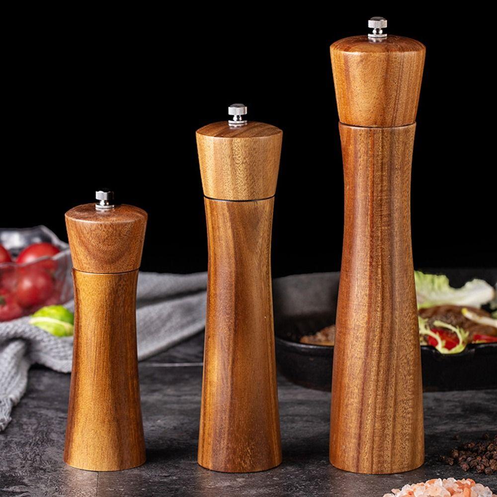 Cooking Adjustable Manual Wooden Spice Grinder Salt and Pepper Mill Kitchen Tool Sea Salt Jar
Cooking Adjustable Manual Wooden Spice Grinder Salt and Pepper Mill Kitchen Tool Sea Salt Jar