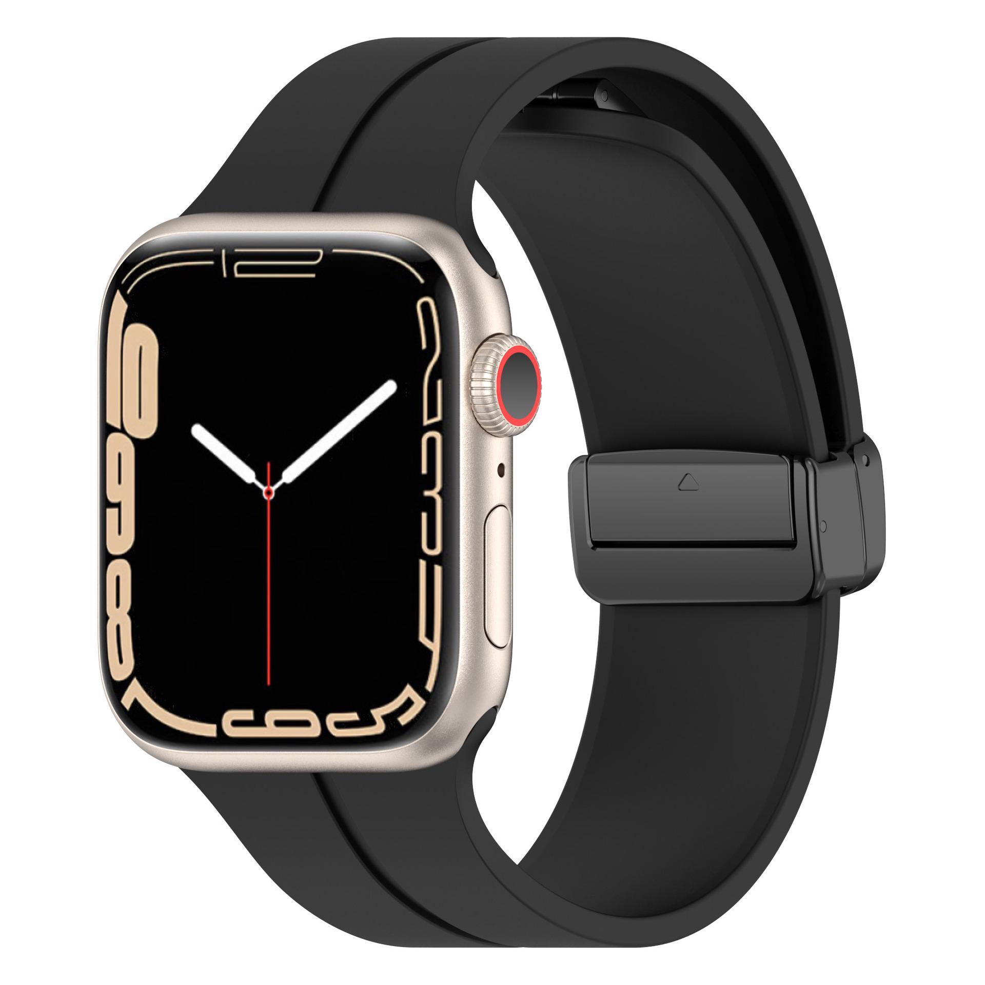 Силіконовий магнітний ремінець для Apple Watch SE - Однотонний складаний браслет на зап ястя 42mm/44mm/45mm/49mm
Силіконовий магнітний ремінець для Apple Watch SE - Однотонний складаний браслет на зап ястя 42mm/44mm/45mm/49mm
