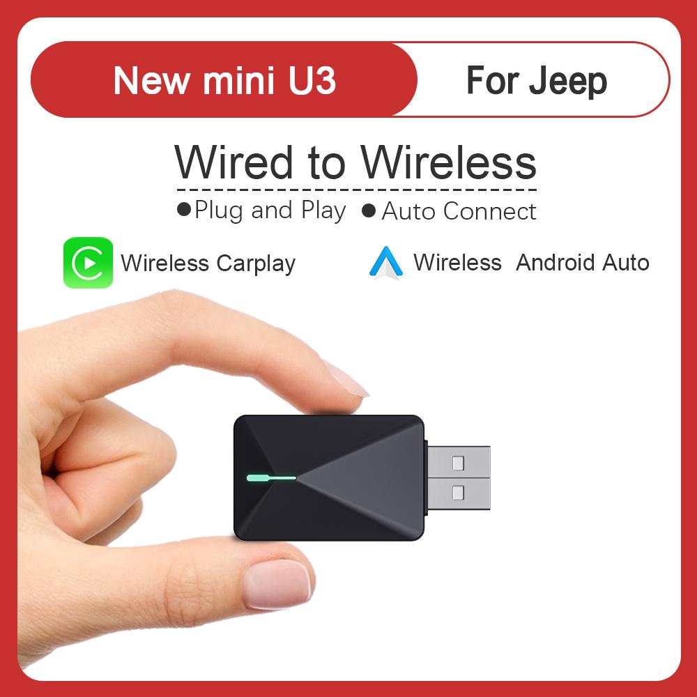 For Jeep Mini U3 2-NI-1 Wireless Carplay Adapter Android Auto Smart Box OTA Upgrade for Wired CP/AA to Wireless CP/AA Car Use
For Jeep Mini U3 2-NI-1 Wireless Carplay Adapter Android Auto Smart Box OTA Upgrade for Wired CP/AA to Wireless CP/AA Car Use