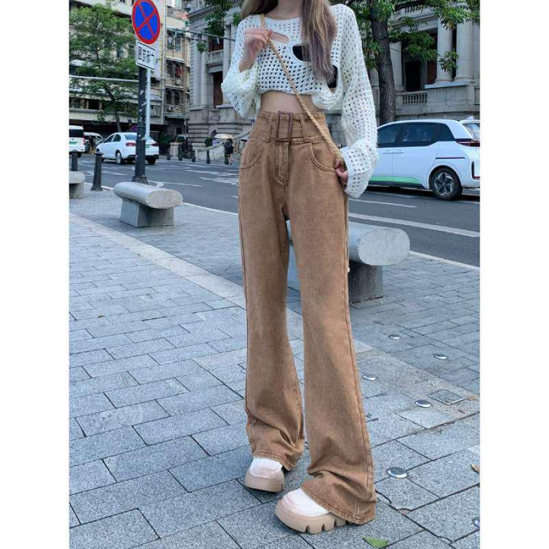 Women s Brown High Waist Retro Micro-Flare Jeans - Summer Trendy Design Medium коричневий
Women s Brown High Waist Retro Micro-Flare Jeans - Summer Trendy Design Medium коричневий