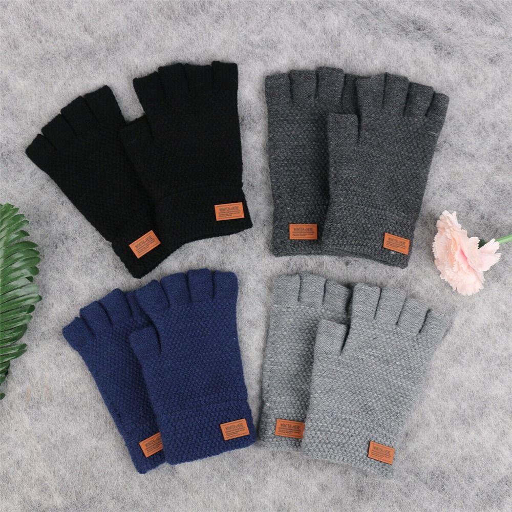Office Thick Elastic Knitted Half Finger Mittens Fingerless Gloves Driving Gloves темно-синього кольору
Office Thick Elastic Knitted Half Finger Mittens Fingerless Gloves Driving Gloves темно-синього кольору