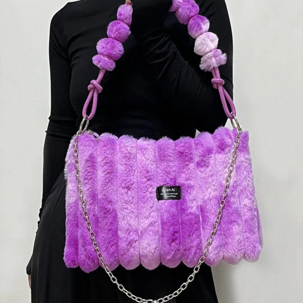 Zipper Closure Shoulder Bag Chains Design Handbag Casual Fluffy Handbag Party фиолетовый
Zipper Closure Shoulder Bag Chains Design Handbag Casual Fluffy Handbag Party фиолетовый