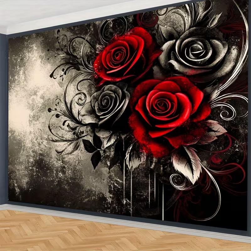 2D Dark Romantic Roses Wall Tapestry Gothic Grunge Floral Art Background 47.2x31.5inch/120*80cm
2D Dark Romantic Roses Wall Tapestry Gothic Grunge Floral Art Background 47.2x31.5inch/120*80cm