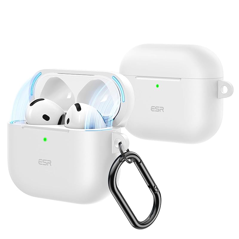 ESR AirPods 4 case 4th generation (2024) (USB-C) correspondence magnetic lid lock Complete fall prevention cover With carabiner Cloud series white
ESR AirPods 4 case 4th generation (2024) (USB-C) correspondence magnetic lid lock Complete fall prevention cover With carabiner Cloud series white