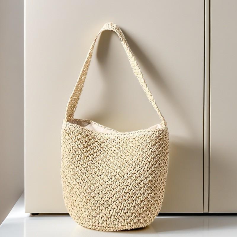Korean Single-shoulder Large-capacity Straw Woven Bag Hand-woven Bucket Casual Beach All-matching Fashionable Handbag 20x20x30cm
Korean Single-shoulder Large-capacity Straw Woven Bag Hand-woven Bucket Casual Beach All-matching Fashionable Handbag 20x20x30cm