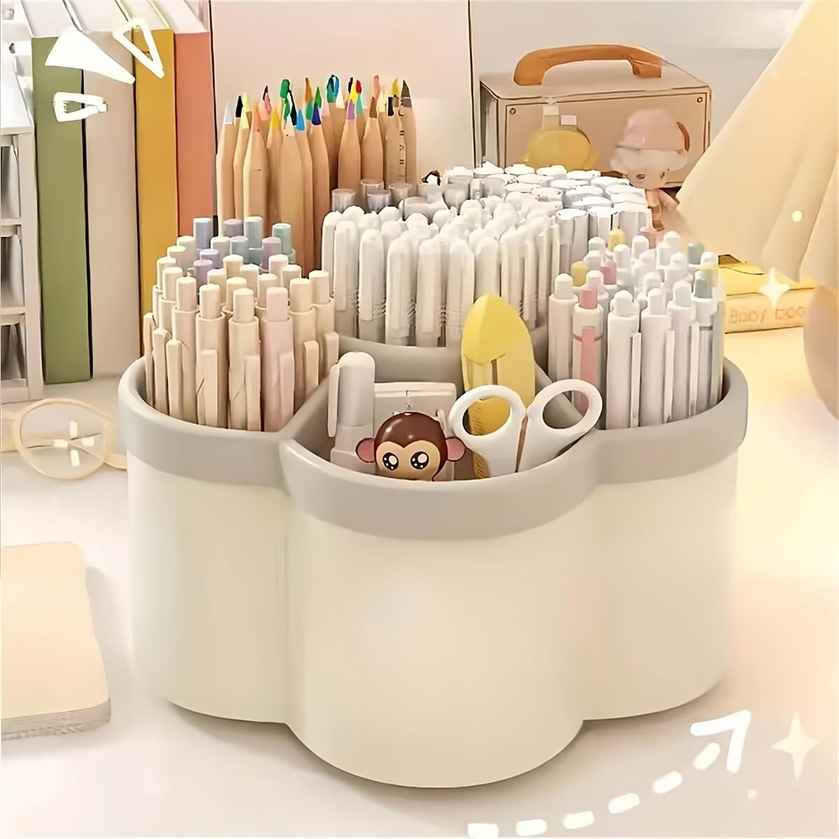 360-Degree Rotating Desktop Organizer Storage Box with 6 Compartments for Office Supplies Perfect for Cosmetics Stationery Tools світло-сірого кольору
360-Degree Rotating Desktop Organizer Storage Box with 6 Compartments for Office Supplies Perfect for Cosmetics Stationery Tools світло-сірого кольору