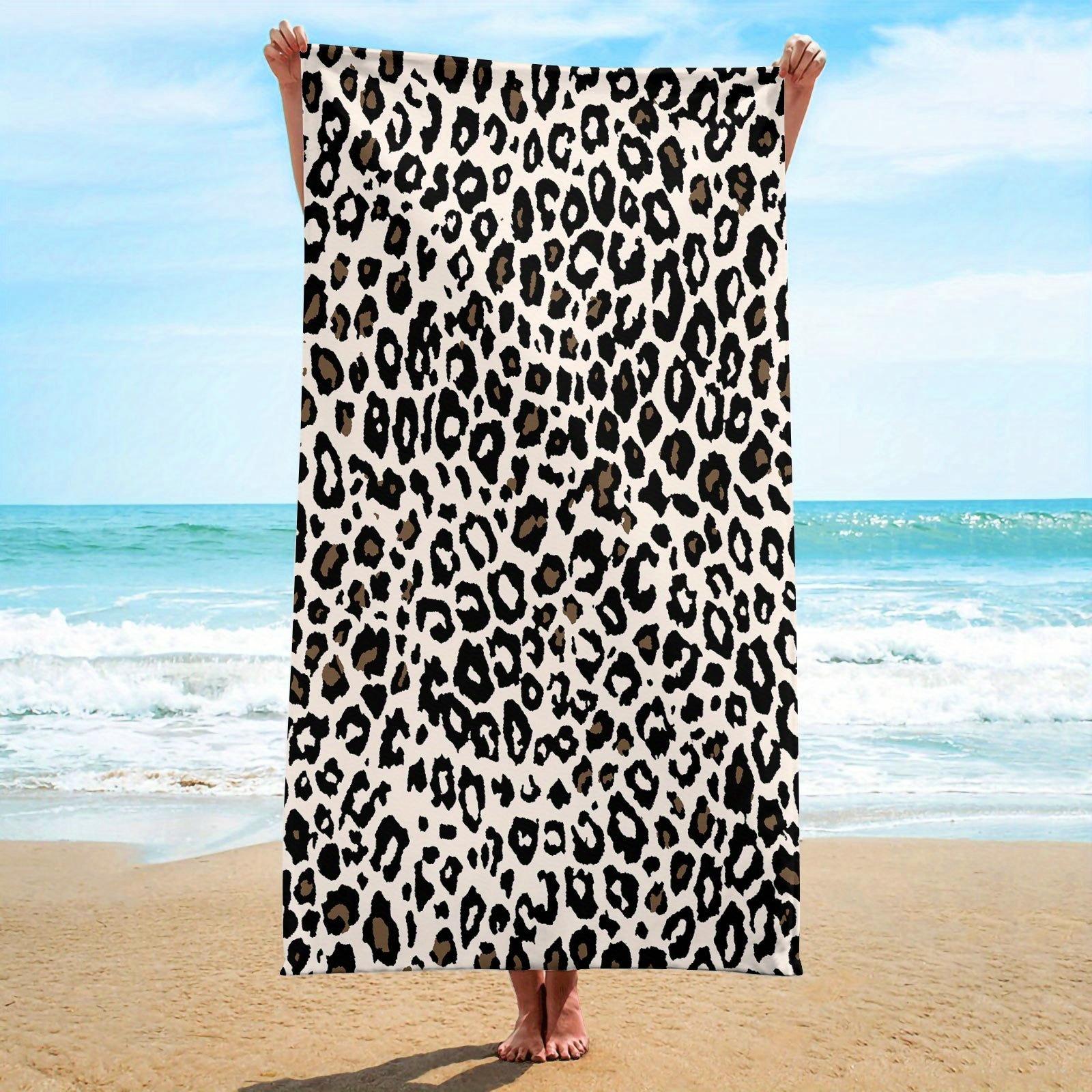 Leopard-Print Large Quick-Drying Beach Towel, Polyester Sand Sun Protection for Surfing Swimming Yoga W30*H60(CM)
Leopard-Print Large Quick-Drying Beach Towel, Polyester Sand Sun Protection for Surfing Swimming Yoga W30*H60(CM)