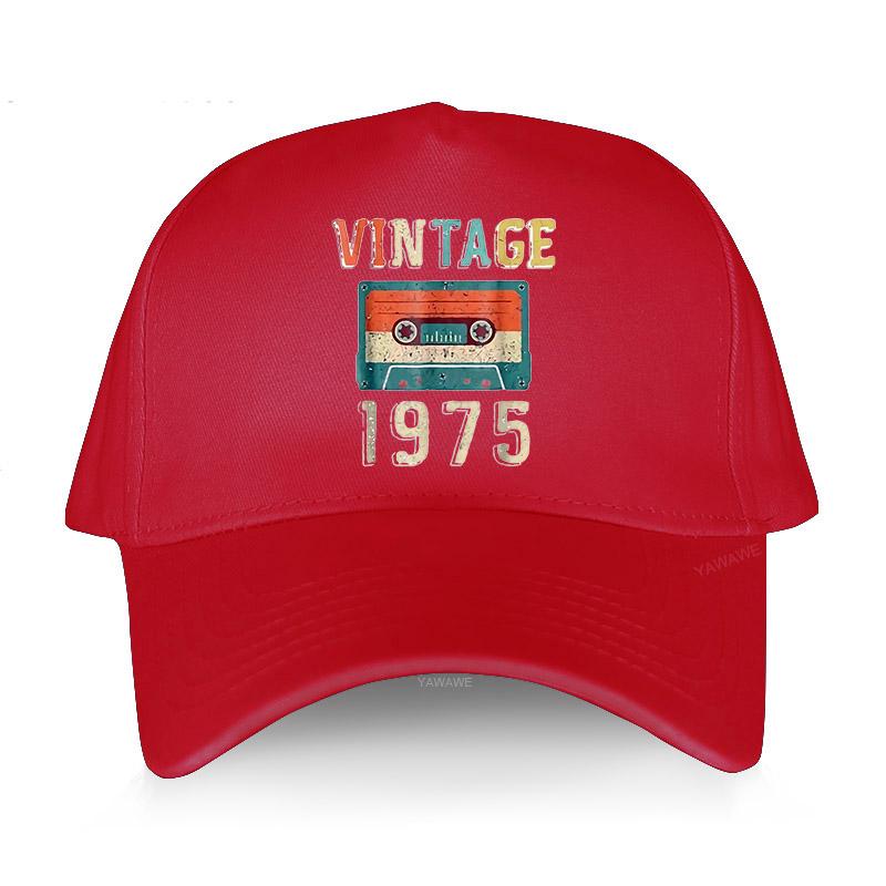 Hat for women Funny Design Unisex Baseball caps VINTAGE 1975 47th birthday present male sport bonnet summer classic vintage hats
Hat for women Funny Design Unisex Baseball caps VINTAGE 1975 47th birthday present male sport bonnet summer classic vintage hats