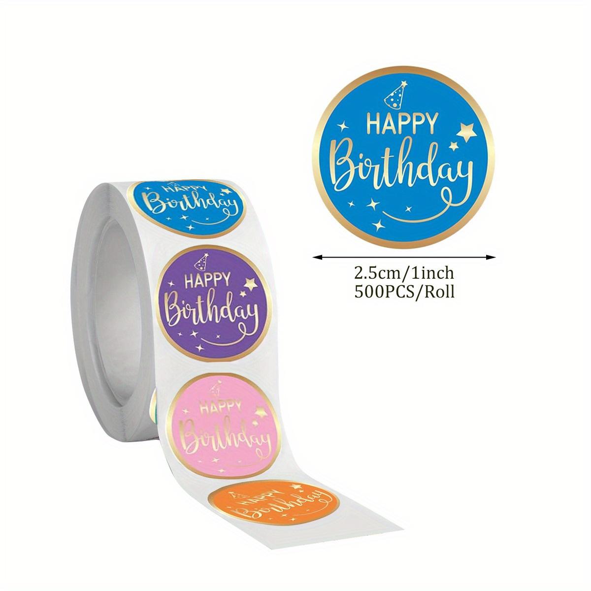 500pcs stickers per roll, Happy Birthday stickers,12 assorted colors, 2.54 cm diameter,perfect for family parties, gift sealing 2.5 cm
500pcs stickers per roll, Happy Birthday stickers,12 assorted colors, 2.54 cm diameter,perfect for family parties, gift sealing 2.5 cm