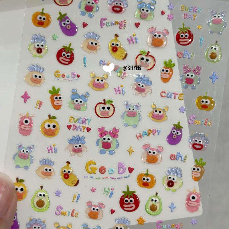 Korean Style 3D Cute Carrot Monster Nail Stickers for Girls Embossed Mouth Monster
Korean Style 3D Cute Carrot Monster Nail Stickers for Girls Embossed Mouth Monster