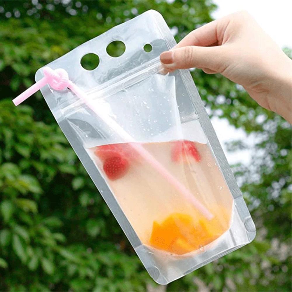 100 Pcs 250/500/750ml Juice Bag with Straw Holes Translucent Drink Packaging Pouch Coffee
100 Pcs 250/500/750ml Juice Bag with Straw Holes Translucent Drink Packaging Pouch Coffee