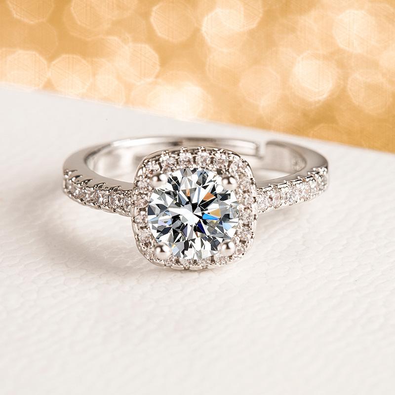 Luxury Geometric Square Zircon Opening Couple Rings for Women Men Exquisite Silver Color Stainless Steel Finger Wedding Jewelry resizable
Luxury Geometric Square Zircon Opening Couple Rings for Women Men Exquisite Silver Color Stainless Steel Finger Wedding Jewelry resizable