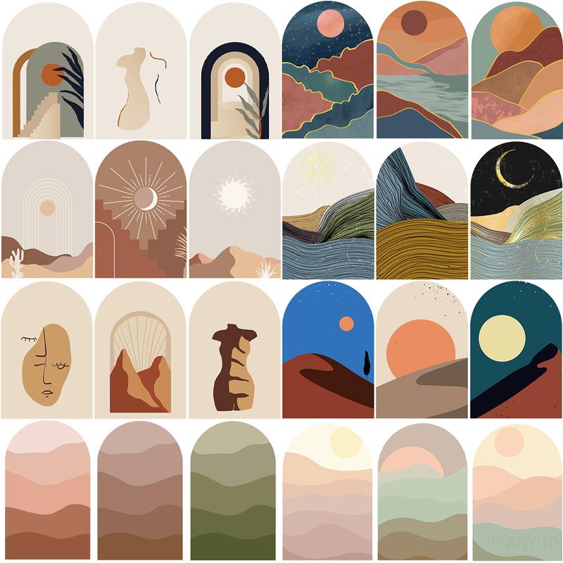 Abstract Bohemian Sun Mountain Line Arch Series Wall Stickers Set Removable Vinyl Arched Wallpaper Mural Living Room Home Decor
Abstract Bohemian Sun Mountain Line Arch Series Wall Stickers Set Removable Vinyl Arched Wallpaper Mural Living Room Home Decor
