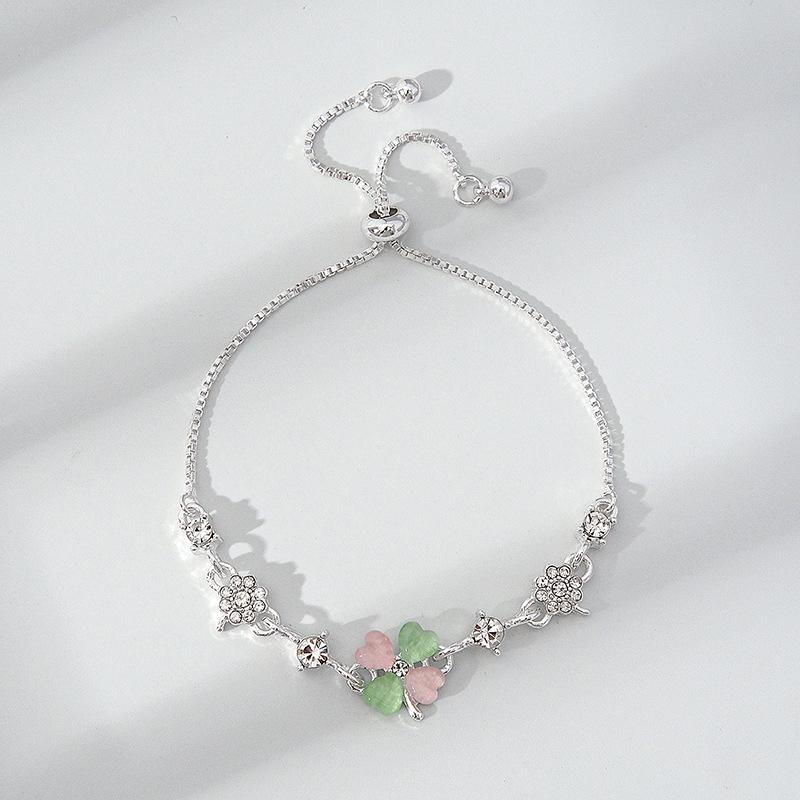 1Pcs Women Adjustable Luxury Charm Chain Four Leaf Grass Zircon Opal Clover Bracelets Wedding Birthday Party Jewelry Gifts
1Pcs Women Adjustable Luxury Charm Chain Four Leaf Grass Zircon Opal Clover Bracelets Wedding Birthday Party Jewelry Gifts