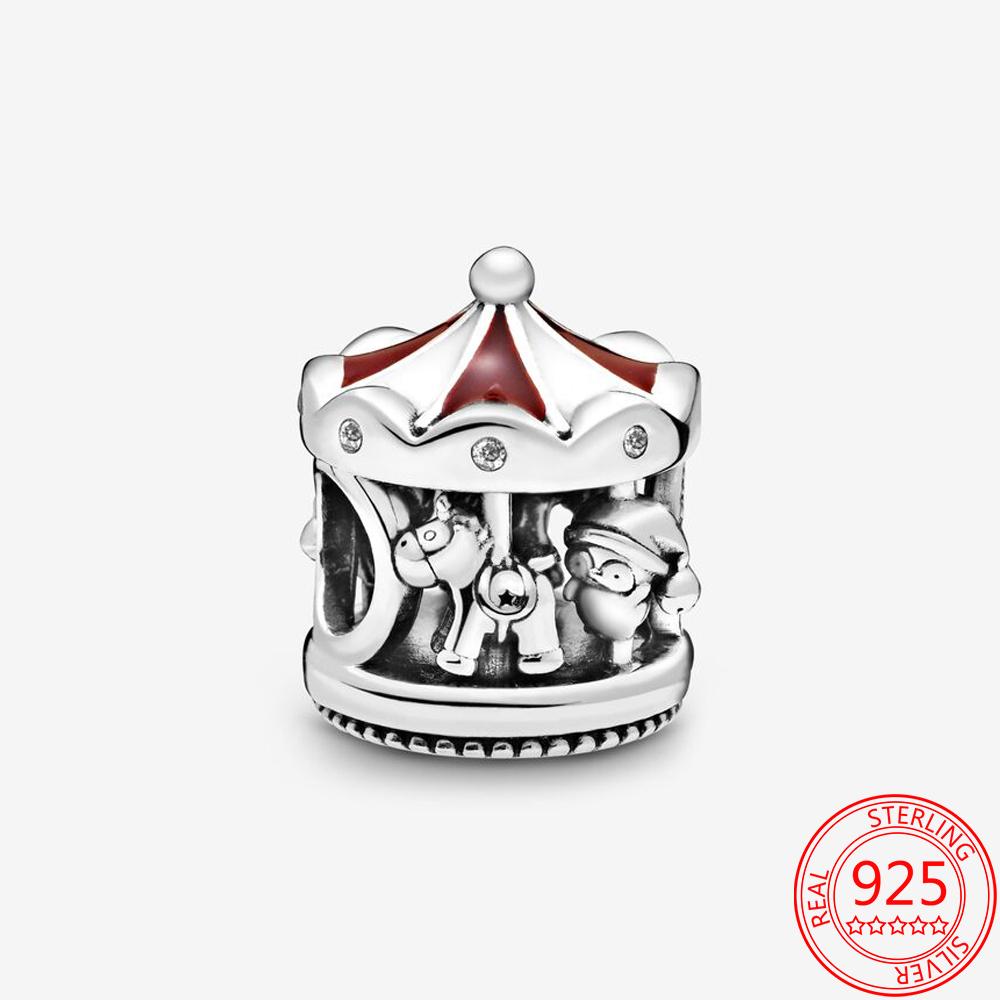 S925 Sterling Silver Christmas Carousel Fashion Beaded Charm Fit Original Fashion Bracelet Diy Accessories
S925 Sterling Silver Christmas Carousel Fashion Beaded Charm Fit Original Fashion Bracelet Diy Accessories