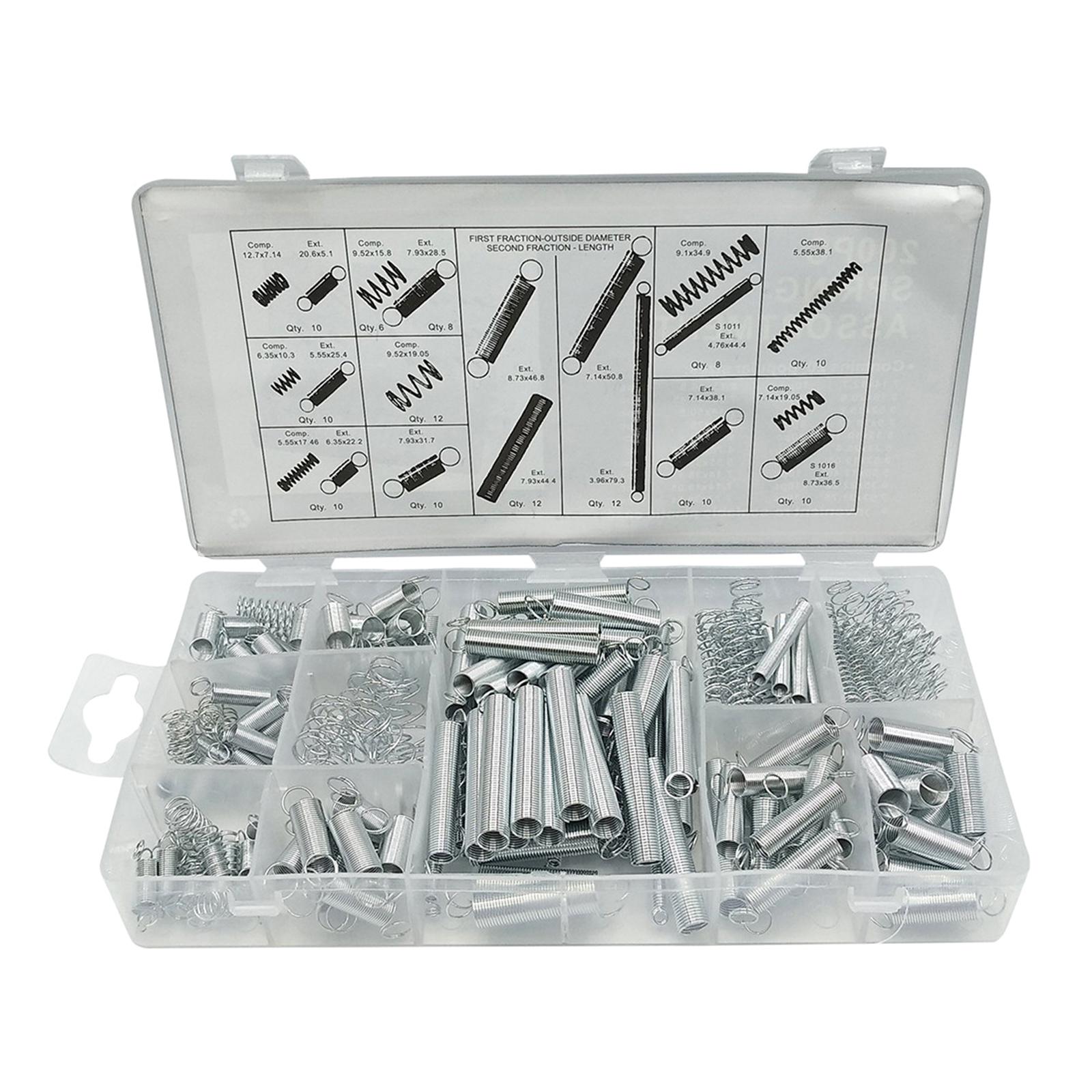 Compression Spring Assortment Kit, 200Pcs 20 Different Size StainlessSteel Spring, Spring Assortment 1
Compression Spring Assortment Kit, 200Pcs 20 Different Size StainlessSteel Spring, Spring Assortment 1