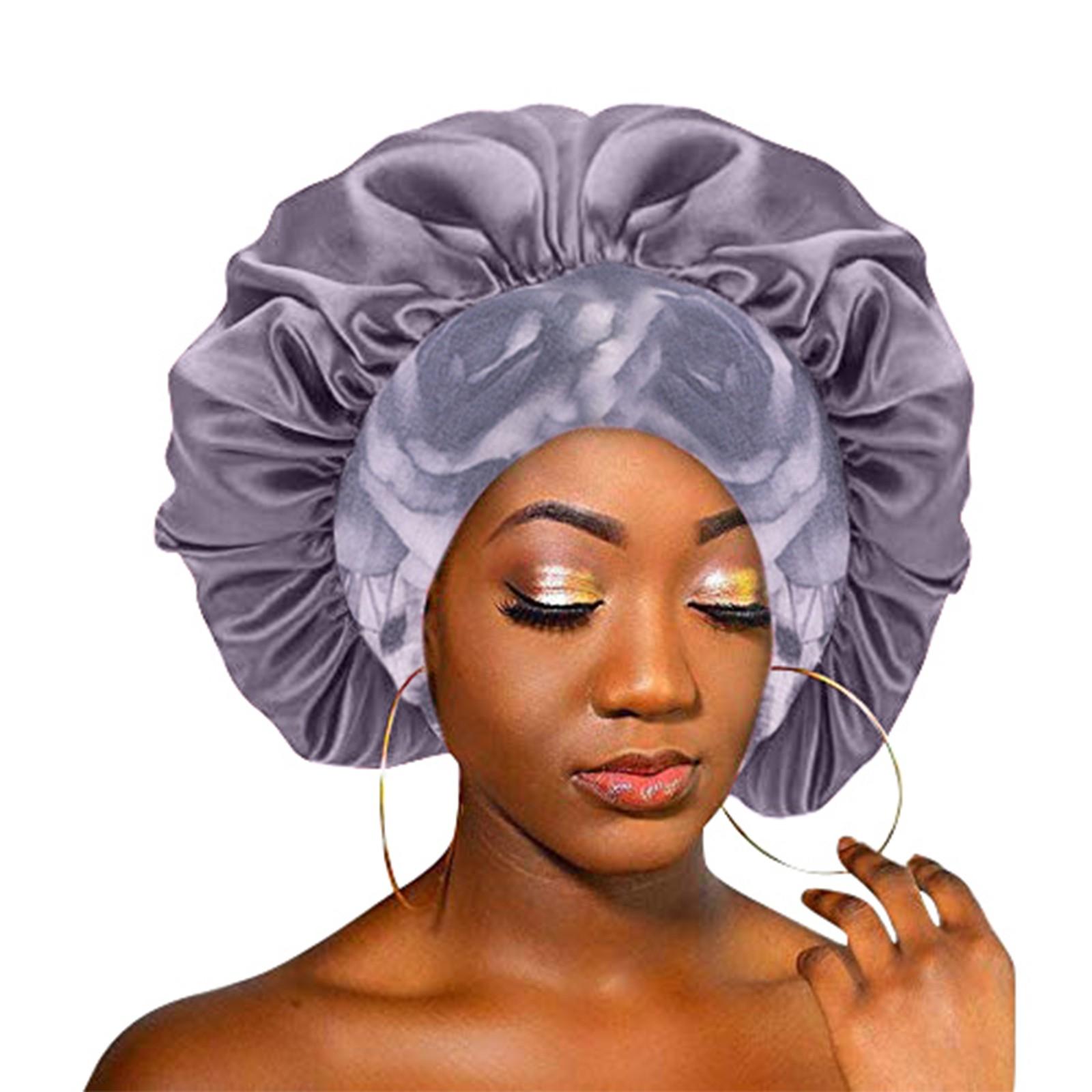 Женская эластичная повязка на голову, шляпа, ночной колпак, двухслойный атласный кружевной колпак One Size серый
Женская эластичная повязка на голову, шляпа, ночной колпак, двухслойный атласный кружевной колпак One Size серый