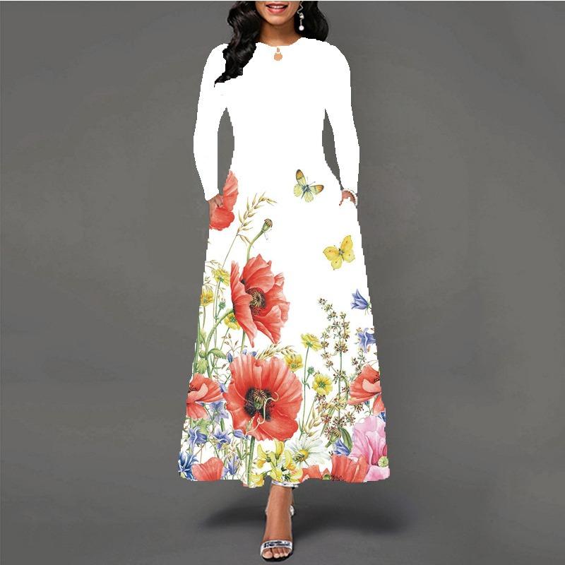 Women s large-size dress digital printing long-sleeved pendulum D temperament elegant 5XL
Women s large-size dress digital printing long-sleeved pendulum D temperament elegant 5XL