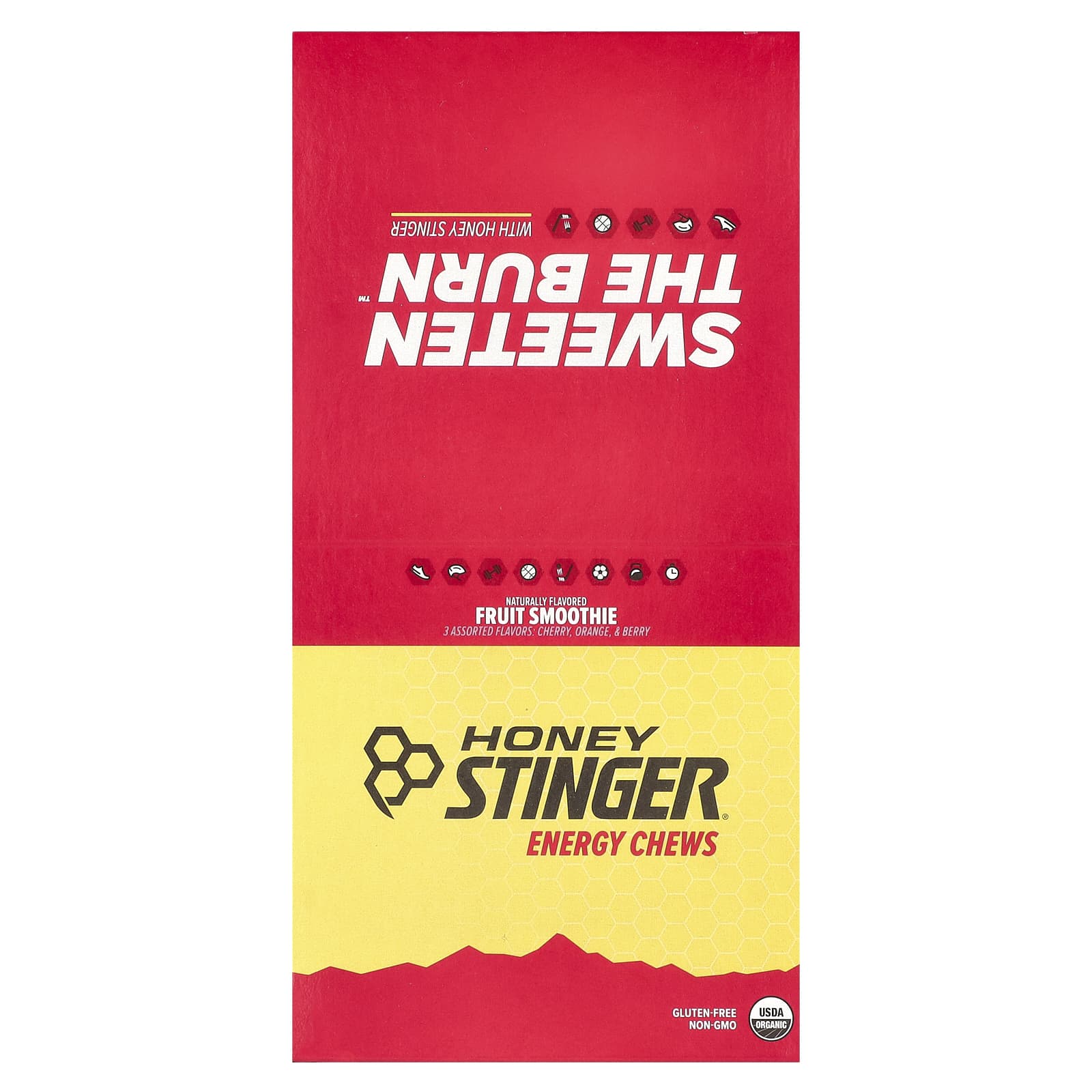 Honey Stinger, Енергетичні жувальні цукерки, Фруктовий смузі, 12 упаковок, 50 г (1,8 унції) кожен
Honey Stinger, Енергетичні жувальні цукерки, Фруктовий смузі, 12 упаковок, 50 г (1,8 унції) кожен