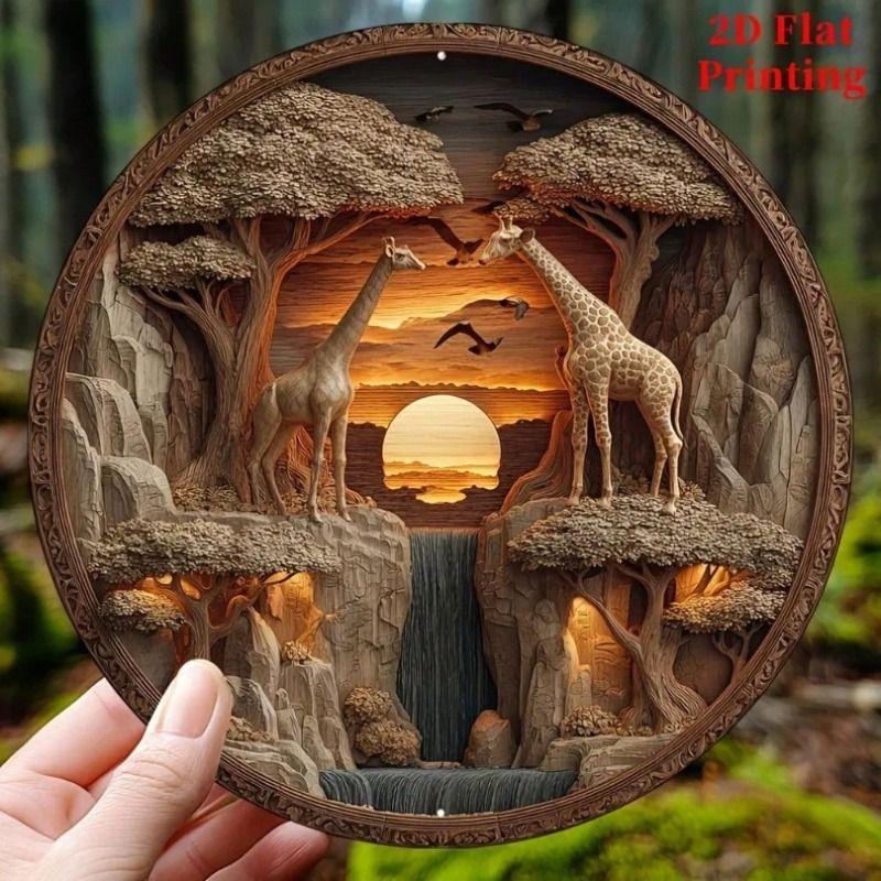Round Metal Wall Poster Deer Boho Home Decor
Round Metal Wall Poster Deer Boho Home Decor