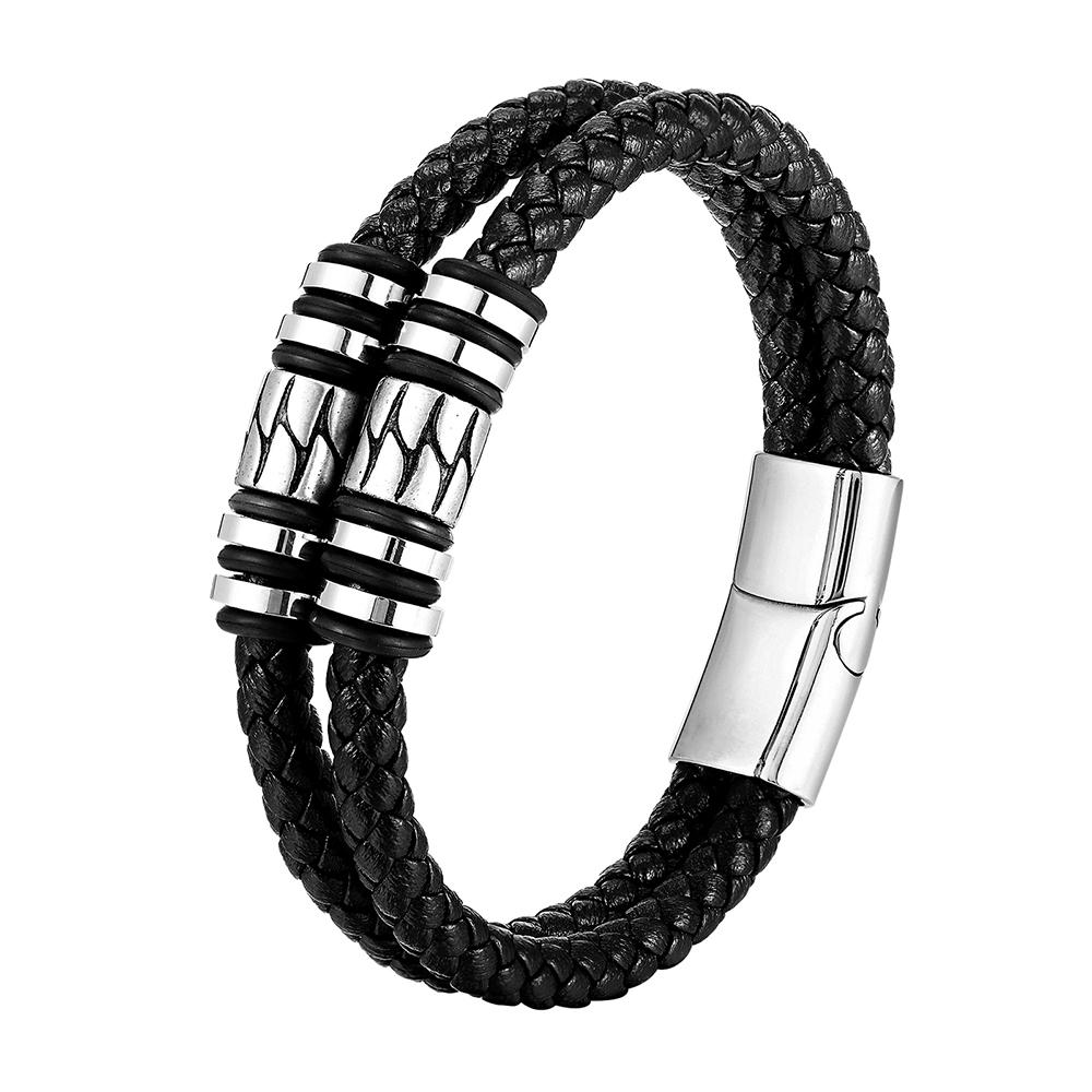 Fashion 2 Layers Leather Bracelets with Stainless Steel Magnet Trendy Multilayer Bracelet Homme Jewelry Men Bangle 21cm
Fashion 2 Layers Leather Bracelets with Stainless Steel Magnet Trendy Multilayer Bracelet Homme Jewelry Men Bangle 21cm