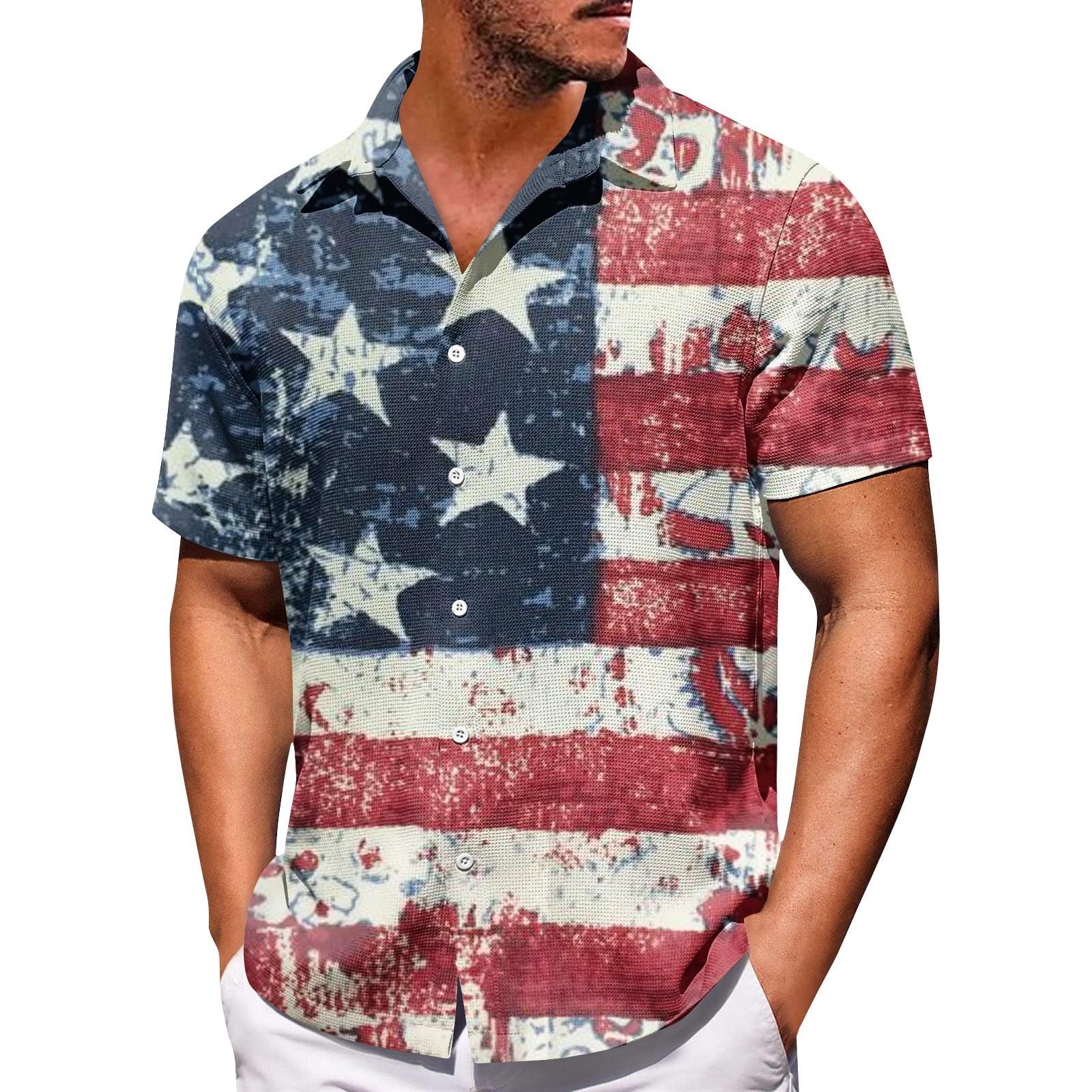 Мужские рубашки с короткими рукавами и пуговицами на День независимости. Мужские повседневные модные рубашки с короткими рукавами. XXXXXL красный
Мужские рубашки с короткими рукавами и пуговицами на День независимости. Мужские повседневные модные рубашки с короткими рукавами. XXXXXL красный