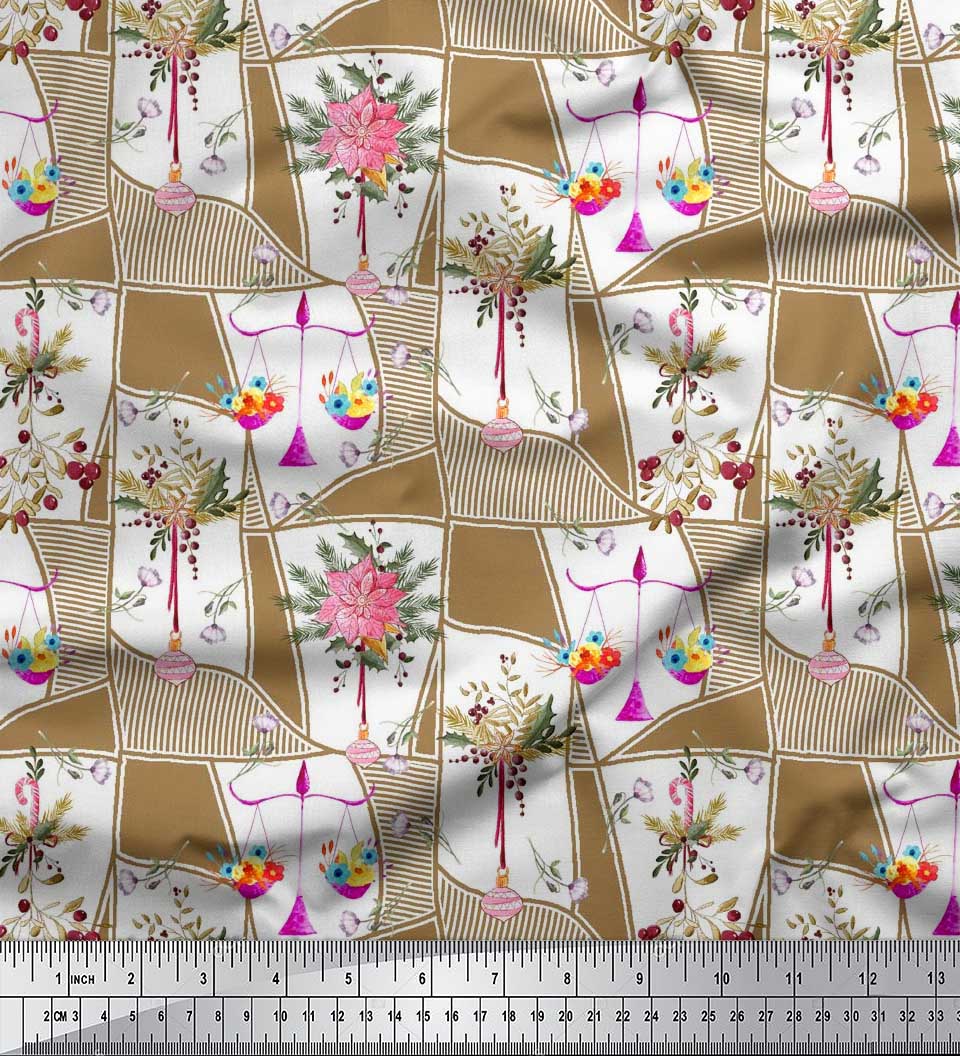 Тканина Soimoi Japan Crepe Satin Leaves, Ornaments & Poinsettia Floral Print Тканина на метр 42 дюйма 42 Inch Wide - Poly Crepe коричневий
Тканина Soimoi Japan Crepe Satin Leaves, Ornaments & Poinsettia Floral Print Тканина на метр 42 дюйма 42 Inch Wide - Poly Crepe коричневий