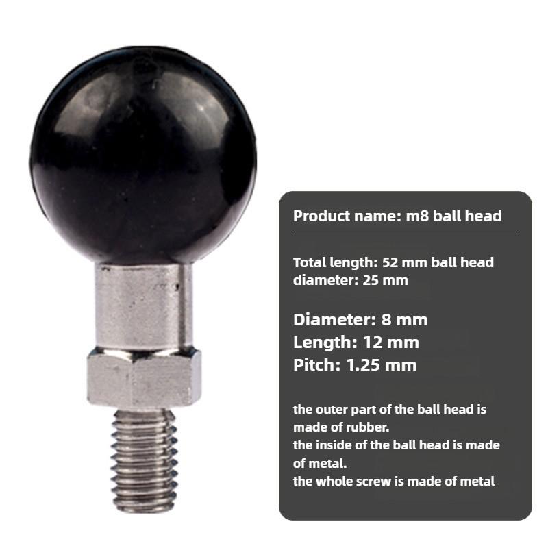 Адаптер с шаровой головкой 1 дюйм Крепление для мотоциклетного держателя телефона с резьбой M10 M8 M6 1/4 -20 Шаровая головка 1 для кронштейна камеры DJI GoPro