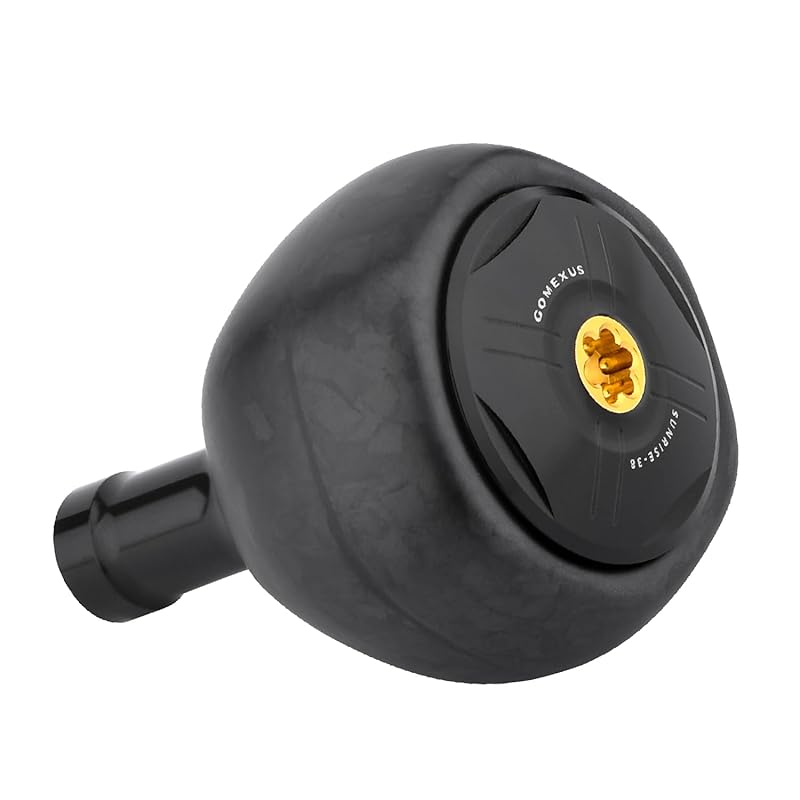 gomexus F38 reel handle knob Made of forged carbon round type knob 38mm daiwa (Daiwa) type S shimano (Shimano) A handle for replacement spinning reel
gomexus F38 reel handle knob Made of forged carbon round type knob 38mm daiwa (Daiwa) type S shimano (Shimano) A handle for replacement spinning reel