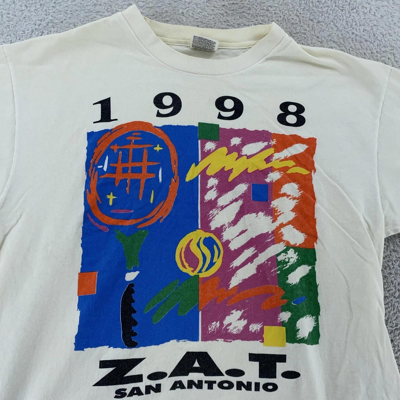 Vintage 1998 ZAT Tennis Tournament Shirt Mens Medium San Antonio Texas Tee 90s S
Vintage 1998 ZAT Tennis Tournament Shirt Mens Medium San Antonio Texas Tee 90s S