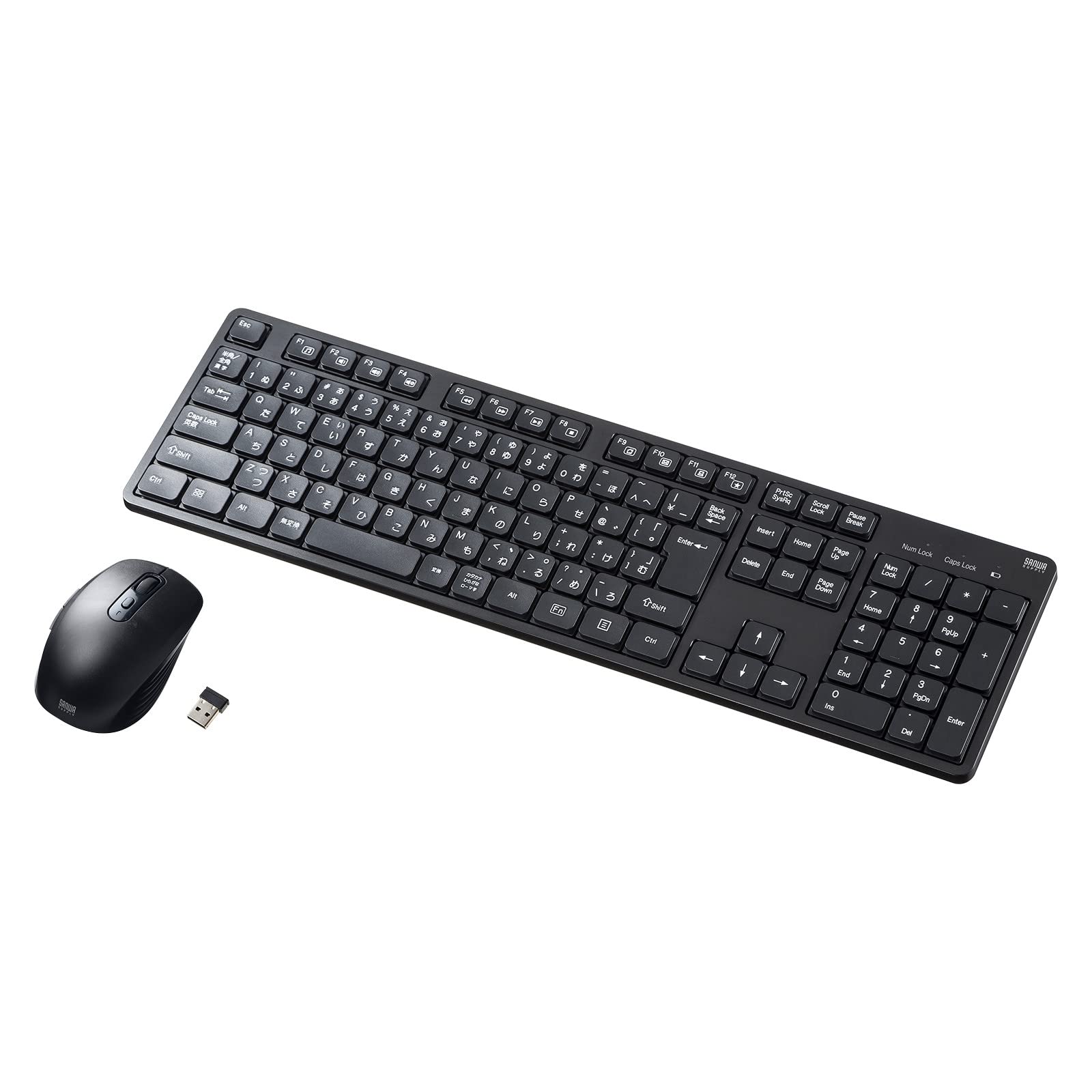 Sanwa Supply Wireless Quiet Keyboard Mouse Set Numeric Black (with Keypad) SKB-WL37SETBK
Sanwa Supply Wireless Quiet Keyboard Mouse Set Numeric Black (with Keypad) SKB-WL37SETBK