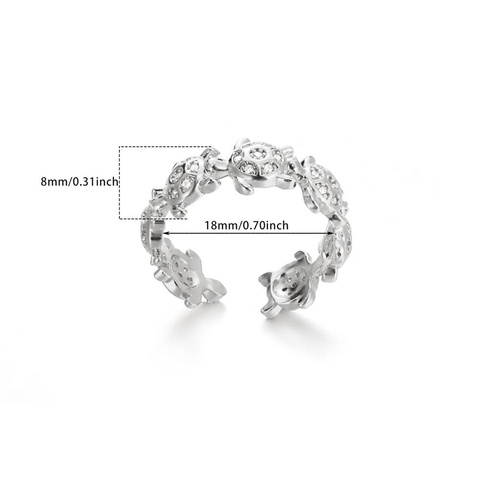 Marine Life Zircon Turtle Rings For Women Gold Color Stainless Steel Turtle Ring Summer Vacation Jewelry Wedding Gift
Marine Life Zircon Turtle Rings For Women Gold Color Stainless Steel Turtle Ring Summer Vacation Jewelry Wedding Gift