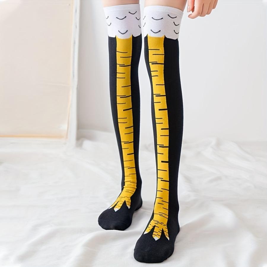 Two pairs of funny chicken foot socks, calf socks, thin chicken foot socks, children s fitness and sports slimming stockings, over-knee stockings B чорний
Two pairs of funny chicken foot socks, calf socks, thin chicken foot socks, children s fitness and sports slimming stockings, over-knee stockings B чорний