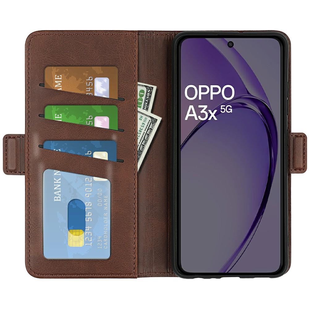 For Oppo A3x 5G/A3x 4G/A3 5G/A3 4G/A60 5G/A40 4G Stand Case Calf Texture Leather Wallet Phone Cover Brown
For Oppo A3x 5G/A3x 4G/A3 5G/A3 4G/A60 5G/A40 4G Stand Case Calf Texture Leather Wallet Phone Cover Brown