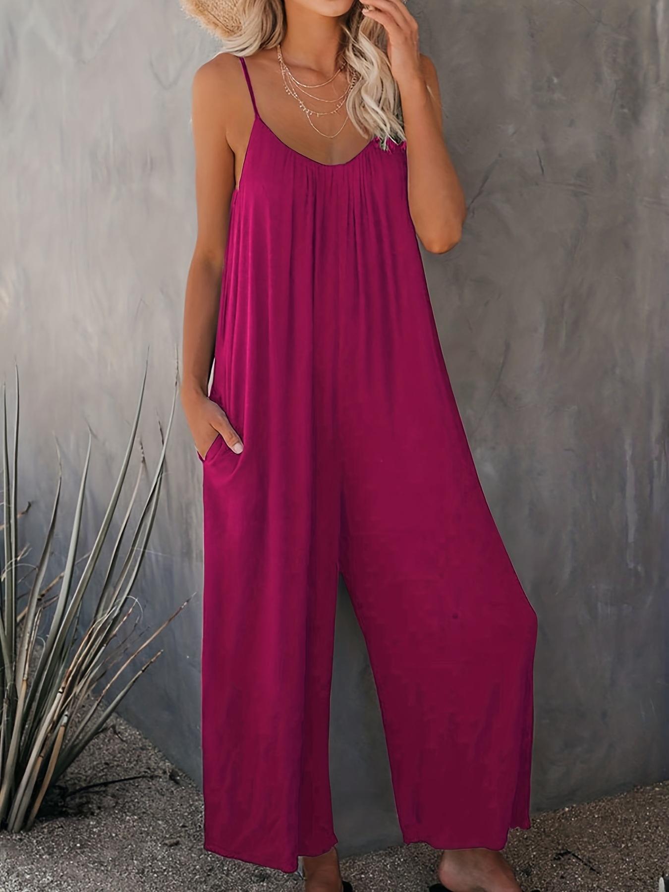 Large size women s jumpsuit, casual fashion temperament solid color suspender jumpsuit women 5XL рожевий червоний колір
Large size women s jumpsuit, casual fashion temperament solid color suspender jumpsuit women 5XL рожевий червоний колір
