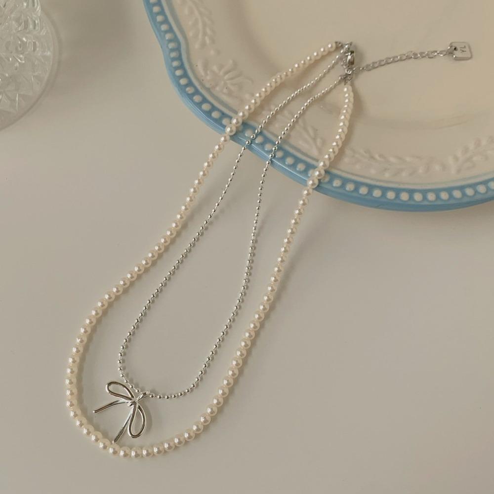 Double Layered Pearl Necklace Round Shape Jewelry Accessories Simplicity Round Bead Necklace
Double Layered Pearl Necklace Round Shape Jewelry Accessories Simplicity Round Bead Necklace