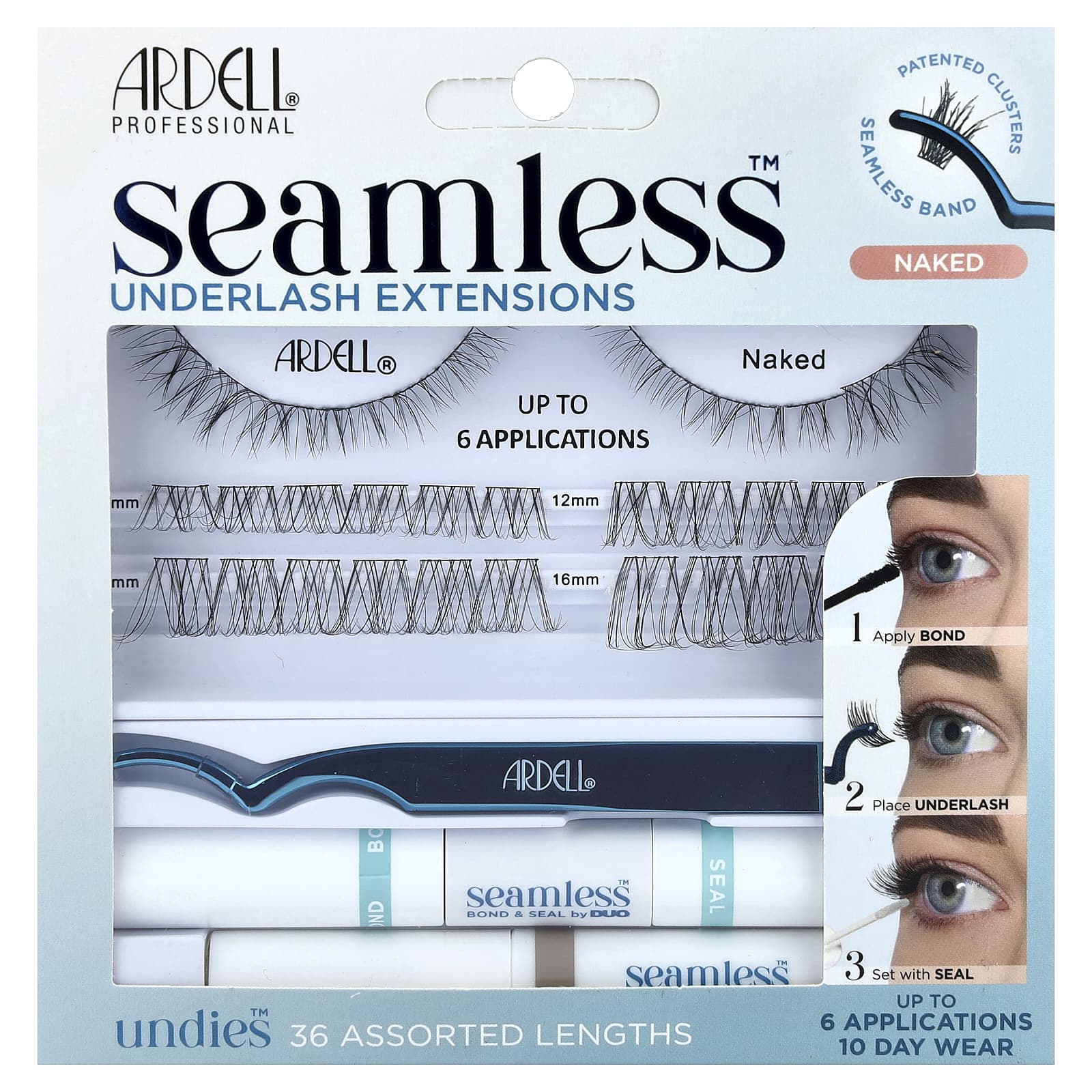 Seamless™, Набор для наращивания ресниц под нижним веком, Naked, Набор из 39 предметов
Seamless™, Набор для наращивания ресниц под нижним веком, Naked, Набор из 39 предметов