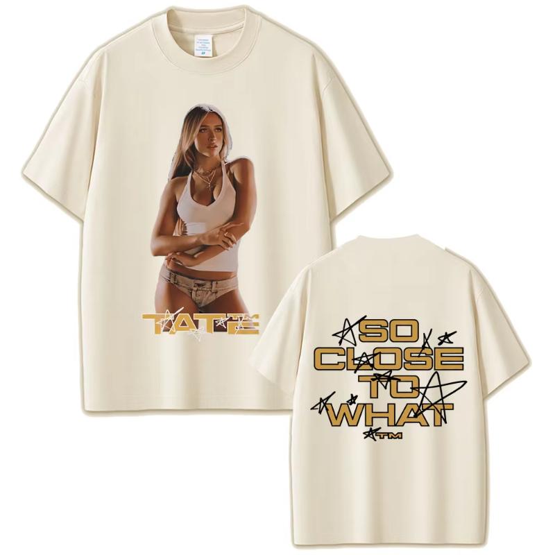 Singer Tate Mcrae So Close To What Album Tshirt Miss Possessive Tour 2025 T Shirts Summer Unisex Women Fashion Oversized Tshirt 4XL
Singer Tate Mcrae So Close To What Album Tshirt Miss Possessive Tour 2025 T Shirts Summer Unisex Women Fashion Oversized Tshirt 4XL