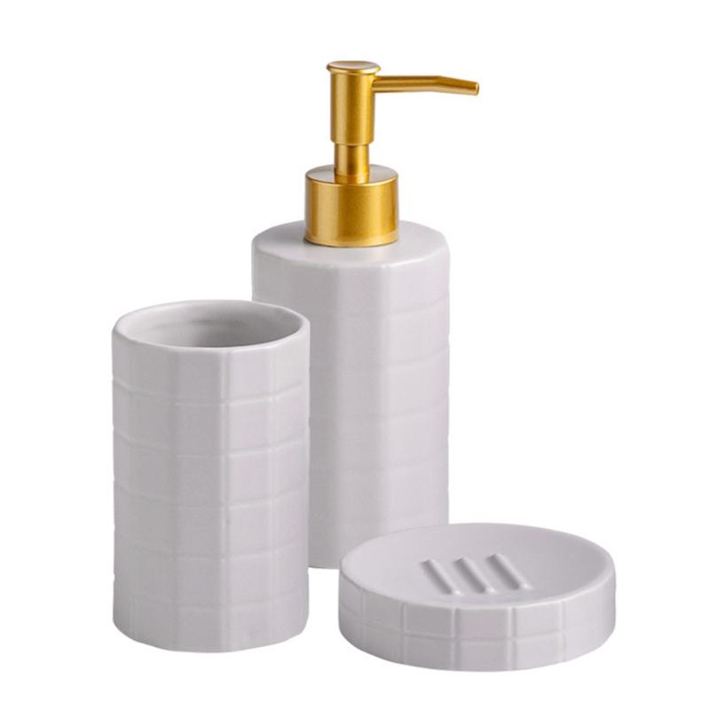 Ceramic Bath Accessories Set For Home Use, AntiSlip Toothbrush Cup Holder With Easy to Clean Glazed Finishes світло-сірого кольору
Ceramic Bath Accessories Set For Home Use, AntiSlip Toothbrush Cup Holder With Easy to Clean Glazed Finishes світло-сірого кольору