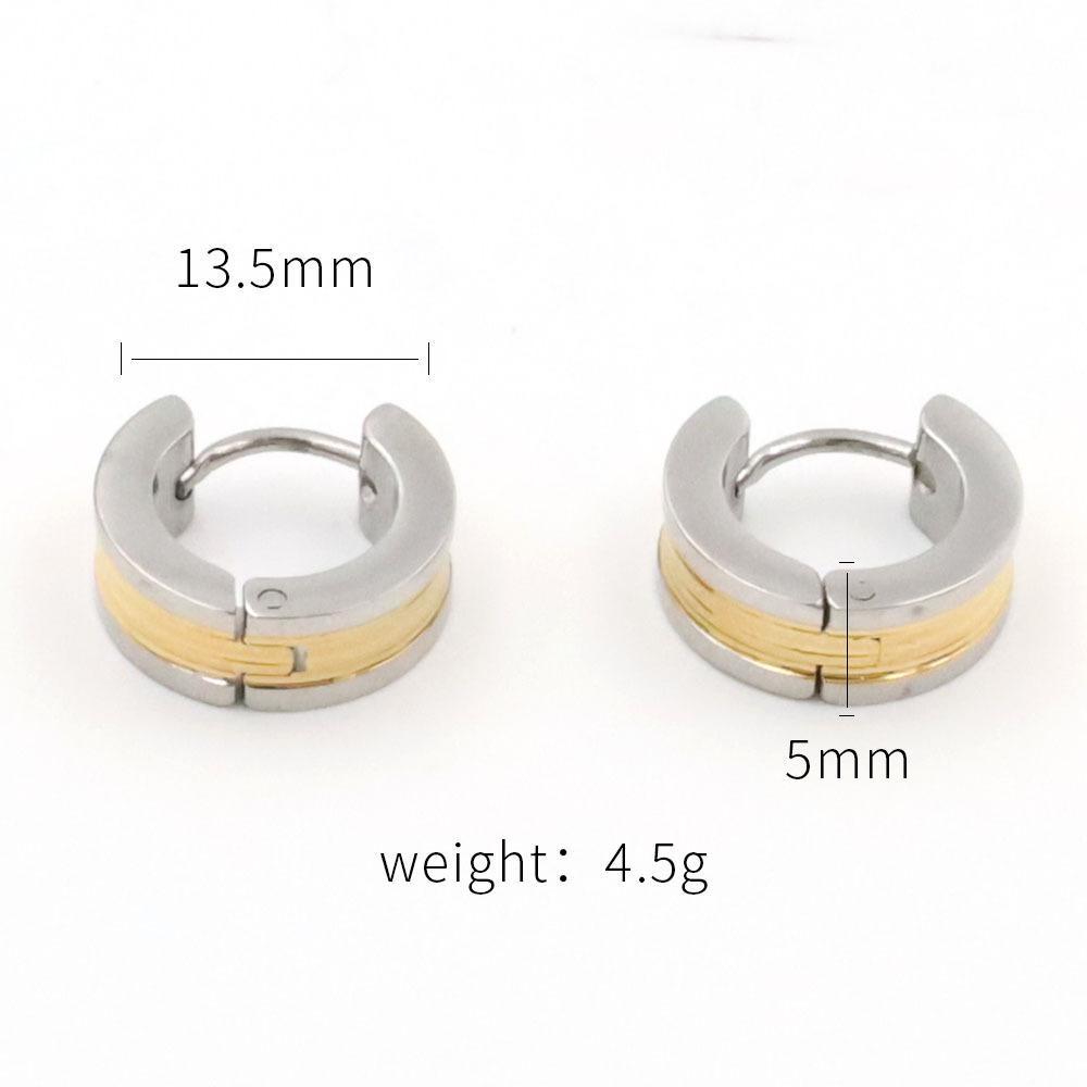 Titanium Steel Two-Color Round Earrings, High-End Earrings, Personalized Simplicity, Gold Ear Buckles
Titanium Steel Two-Color Round Earrings, High-End Earrings, Personalized Simplicity, Gold Ear Buckles