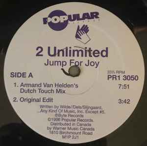 12inch Record 2 UNLIMITED - Jump For Joy PR13050 Popular Records 1996 Canada Dance & Electronica Used
12inch Record 2 UNLIMITED - Jump For Joy PR13050 Popular Records 1996 Canada Dance & Electronica Used