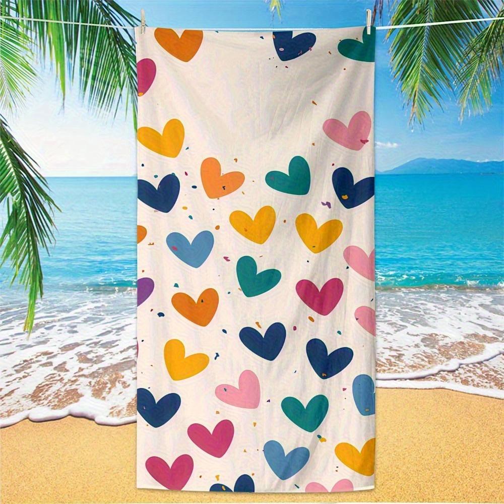 Colorful heart-shaped white pattern sunscreen and windproof suitable for beach pool camping travel beach blanket W30*H60(CM)
Colorful heart-shaped white pattern sunscreen and windproof suitable for beach pool camping travel beach blanket W30*H60(CM)