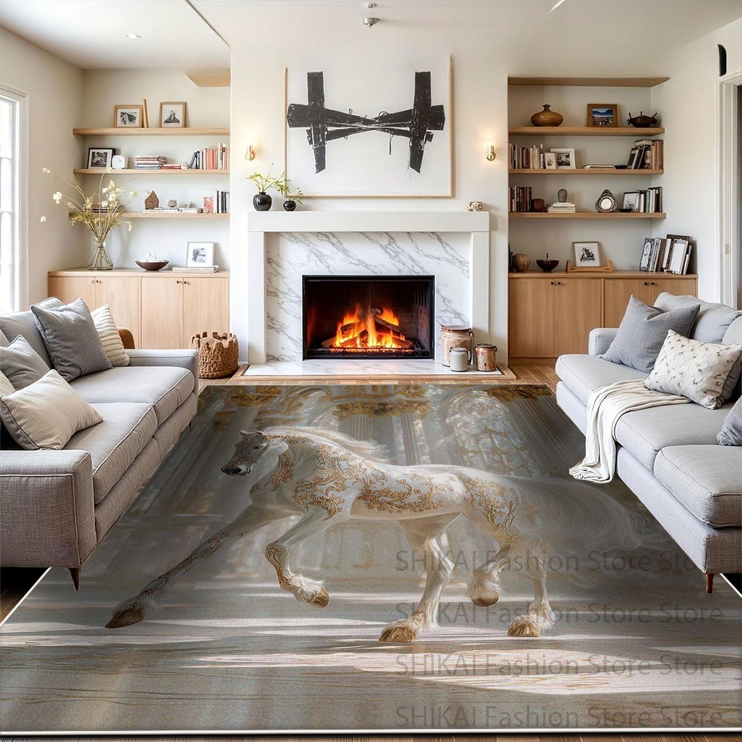 3D White Horse Pattern Antiskid CARPET FOR LIVE ROOM Decoration Bedroom Nursery Fluffy Rug Easy Cleaning Short Velvet Floor Mats 60x90cm
3D White Horse Pattern Antiskid CARPET FOR LIVE ROOM Decoration Bedroom Nursery Fluffy Rug Easy Cleaning Short Velvet Floor Mats 60x90cm