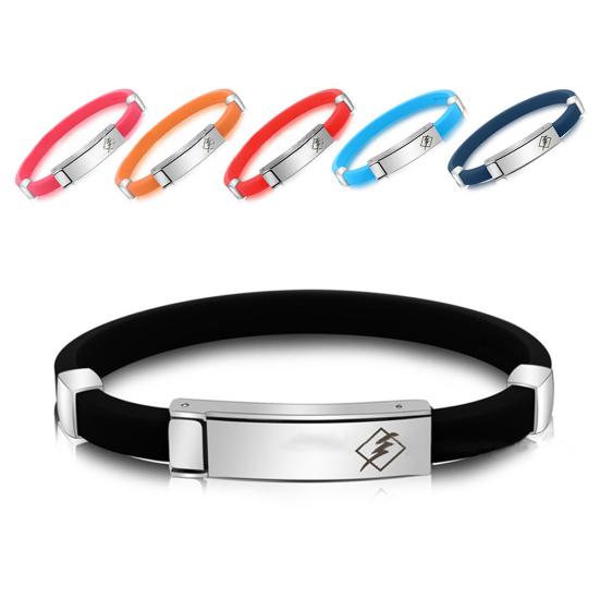 Спортивный силиконовый браслет с пряжкой и электростатическим балансом Neg Ions
Спортивный силиконовый браслет с пряжкой и электростатическим балансом Neg Ions