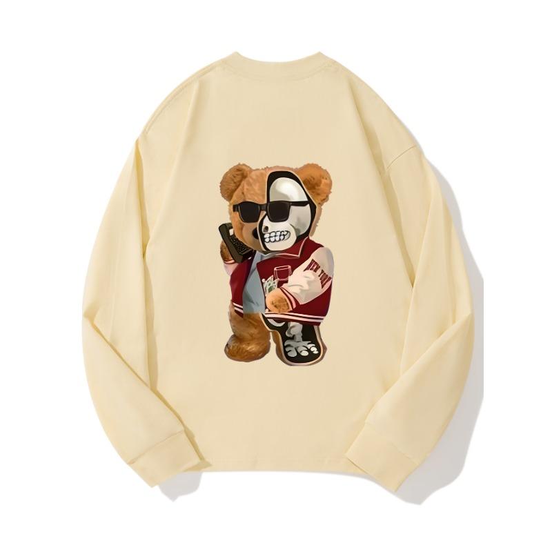 Осенняя одежда Skeleton Bear с длинными рукавами из чистого хлопка, новый мужской и женский топ, весенний внутренний слой, базовая рубашка, футболка с круглым вырезом и длинными рукавами XXL бежевый
Осенняя одежда Skeleton Bear с длинными рукавами из чистого хлопка, новый мужской и женский топ, весенний внутренний слой, базовая рубашка, футболка с круглым вырезом и длинными рукавами XXL бежевый