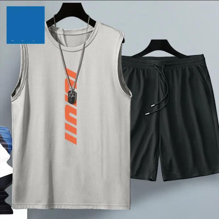 Summer Men s Clothing Casual Basketball Suit Street Sportwear 2 Piece Breathable Short Sleeve T-shirt+jogging Shorts Set 5XL світло-сірого кольору
Summer Men s Clothing Casual Basketball Suit Street Sportwear 2 Piece Breathable Short Sleeve T-shirt+jogging Shorts Set 5XL світло-сірого кольору