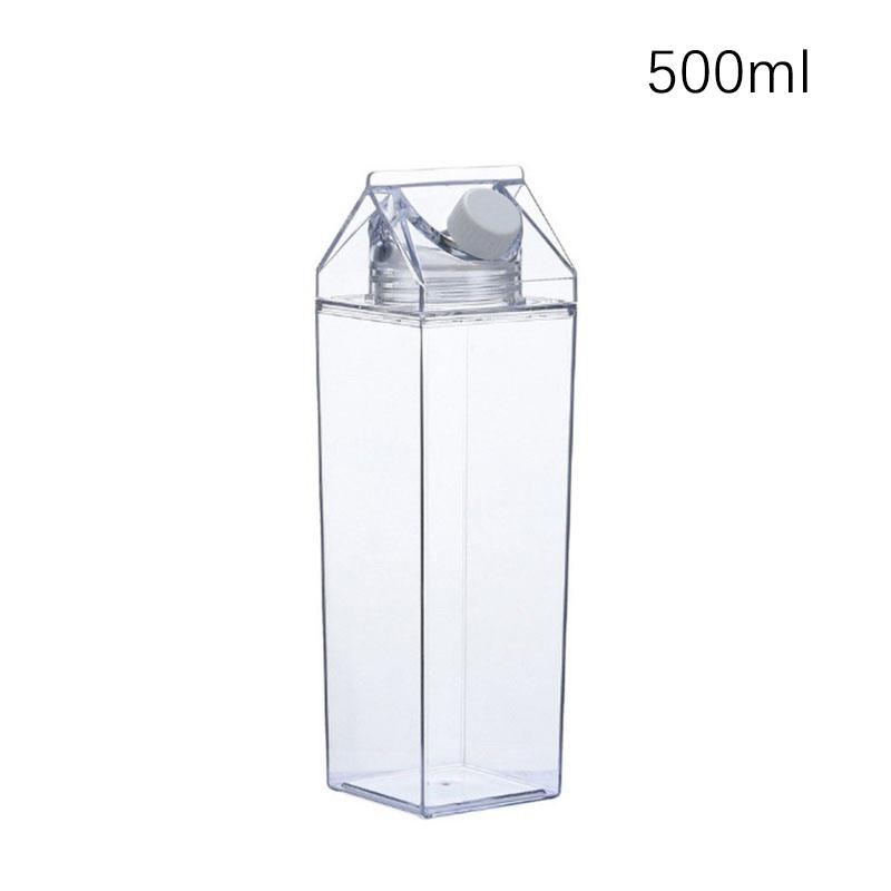 500/1000 мл картонная бутылка для молока квадратная чашка для молока, кофе, сока, чая, прозрачная чашка для хранения молока для спорта на открытом воздухе, кемпинга, спортзала 500ML