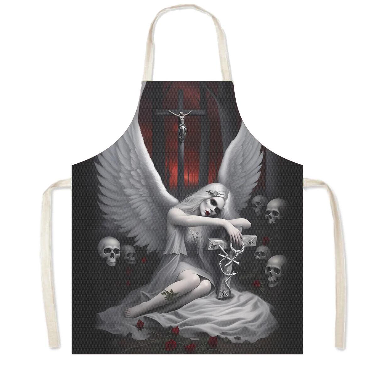 Sad Angel with Wings Print Kitchen Apron Terror Gothic Angel Household Cleaning Clothing Linen Pinafore Chef Cooking Aprons 38X47cm(15X19in)
Sad Angel with Wings Print Kitchen Apron Terror Gothic Angel Household Cleaning Clothing Linen Pinafore Chef Cooking Aprons 38X47cm(15X19in)